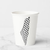 パレスチナのケフィエ、パレスチナの無料地図 紙コップ (裏面)