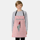 パレスチナのシェマフエプロン – Kefiyeh Emプロン エプロン (着用した状態)