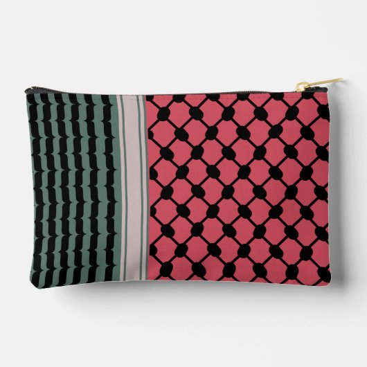 パレスチナのスイカハッタケフィエクフィヤフォーク アクセサリーポーチ (裏面)