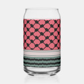 パレスチナのスイカハッタケフィエクフィヤフォーク ガラス缶 (左)