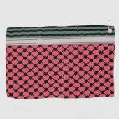 パレスチナのスイカハッタケフィエクフィヤフォーク ゴルフタオル (横)