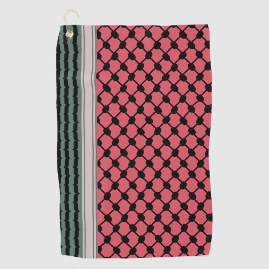 パレスチナのスイカハッタケフィエクフィヤフォーク ゴルフタオル (正面)