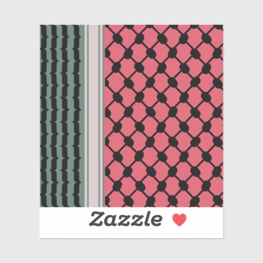 パレスチナのスイカハッタケフィエクフィヤフォーク シール (シート)