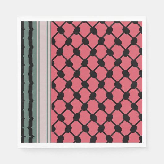 パレスチナのスイカハッタケフィエクフィヤフォーク スタンダードランチョンナプキン (正面)