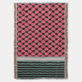 パレスチナのスイカハッタケフィエクフィヤフォーク スローブランケット (正面縦)