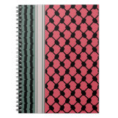 パレスチナのスイカハッタケフィエクフィヤフォーク ノートブック (正面)