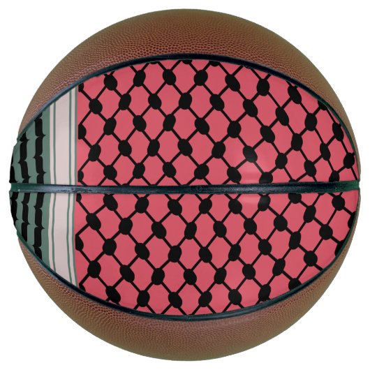 パレスチナのスイカハッタケフィエクフィヤフォーク バスケットボール (正面)