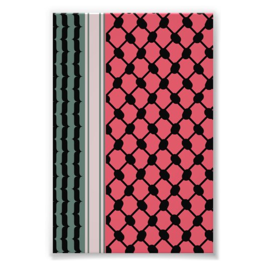 パレスチナのスイカハッタケフィエクフィヤフォーク フォトプリント            (正面)