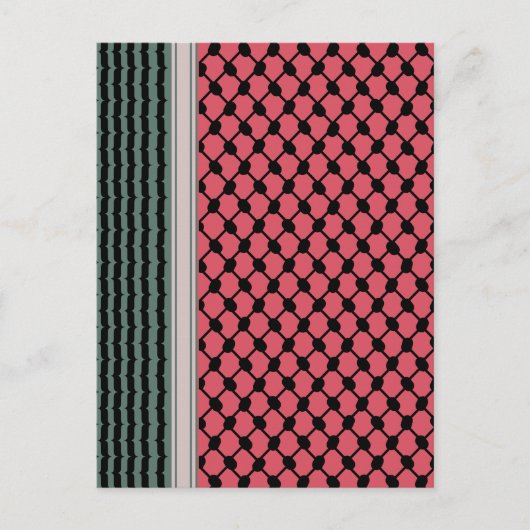 パレスチナのスイカハッタケフィエクフィヤフォーク ポストカード (正面)