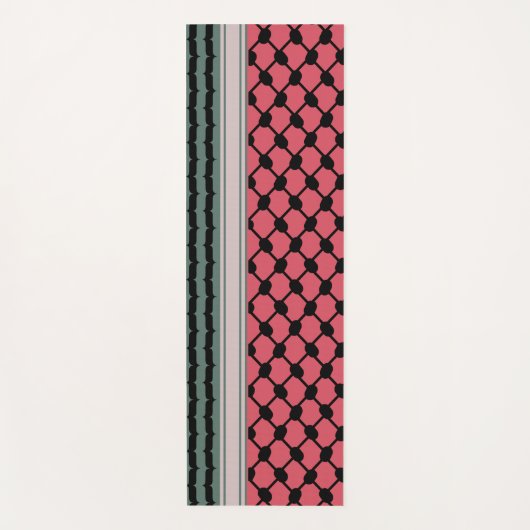 パレスチナのスイカハッタケフィエクフィヤフォーク ヨガマット (正面)