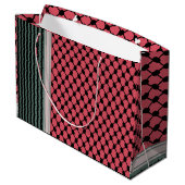 パレスチナのスイカハッタケフィエクフィヤフォーク ラージペーパーバッグ (裏面アングル)