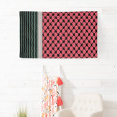 パレスチナのスイカハッタケフィエクフィヤフォーク 横断幕 (インサイチュ)