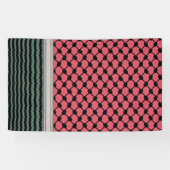 パレスチナのスイカハッタケフィエクフィヤフォーク 横断幕 (横)