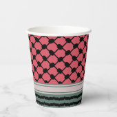 パレスチナのスイカハッタケフィエクフィヤフォーク 紙コップ (裏面)