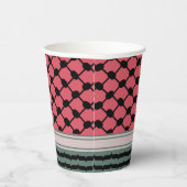 パレスチナのスイカハッタケフィエクフィヤフォーク 紙コップ (右)