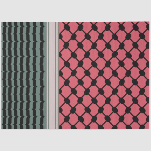 パレスチナのスイカハッタケフィエクフィヤフォーク 薄葉紙 (正面)