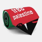 パレスチナのタイ-自由なパレスチナ ネクタイ (ロール)