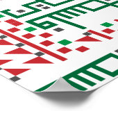 パレスチナのタスリーズクロスステッチ刺繍アートデ ポスター (角)