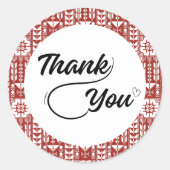 パレスチナのタトレズ赤いステッカーありがとう ラウンドシール (正面)