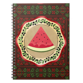 パレスチナのタドレズとオリーブプレートのスイカ ノートブック