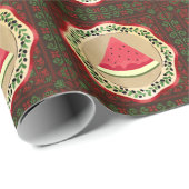 パレスチナのタドレズとオリーブプレートのスイカ ラッピングペーパー (ロールコーナー)