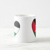 パレスチナのハートの旗 コーヒーマグカップ (中央)