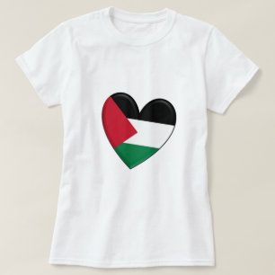 パレスチナのハートの旗 Tシャツ