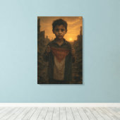 パレスチナのレジリエンスのキャンバス印刷 キャンバスプリント (インサイチュ (ウッドフロア))