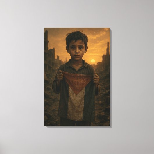 パレスチナのレジリエンスのキャンバス印刷 キャンバスプリント (正面)