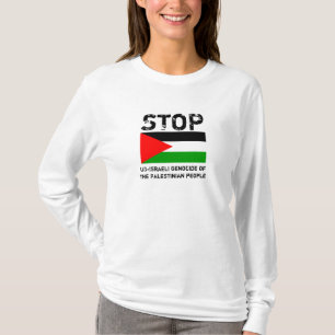パレスチナの人々の停止US-ISRAELI集団虐殺 Tシャツ