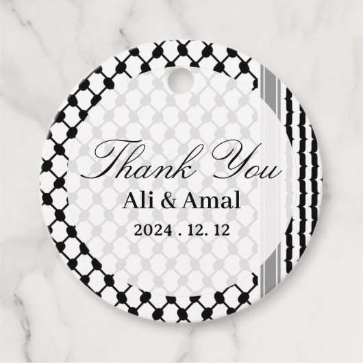 パレスチナの八田ケフィエさん結婚は フェイバータグ (正面)