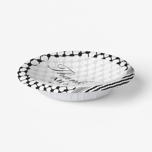 パレスチナの八田ケフィエさん結婚は ペーパーボウル (傾斜あり)