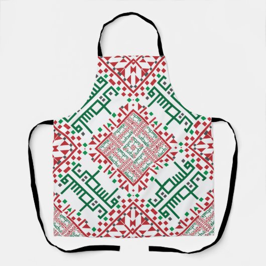 パレスチナの刺繍タトリーズ模様 エプロン (正面)