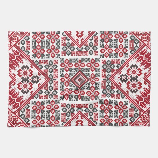 パレスチナの刺繍パターン 2 キッチンタオル (横)