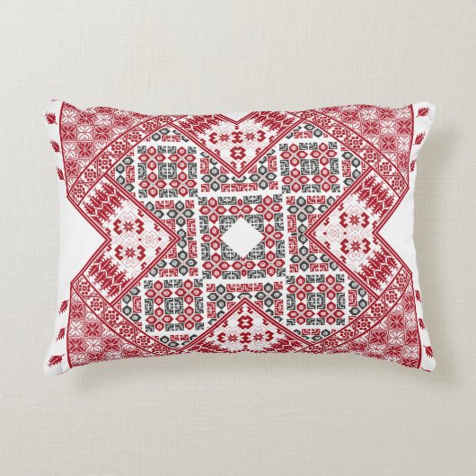 パレスチナの刺繍模様 アクセントクッション (正面)