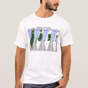 パレスチナの土地の地図 Tシャツ