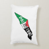 パレスチナの地図に掲載されている無料パレスチナ国旗 アクセントクッション (裏面(縦))