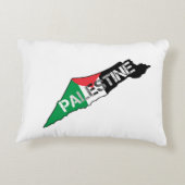 パレスチナの地図に掲載されている無料パレスチナ国旗 アクセントクッション (裏面)