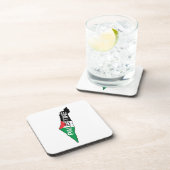 パレスチナの地図に掲載されている無料パレスチナ国旗 コースター (右側)