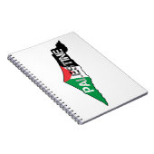 パレスチナの地図に掲載されている無料パレスチナ国旗 ノートブック (右側)