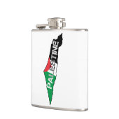 パレスチナの地図に掲載されている無料パレスチナ国旗 フラスク (左)