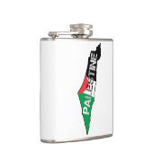 パレスチナの地図に掲載されている無料パレスチナ国旗 フラスク (右)