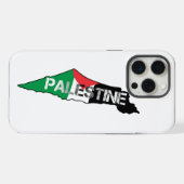 パレスチナの地図に掲載されている無料パレスチナ国旗 iPhoneケース (裏面横)
