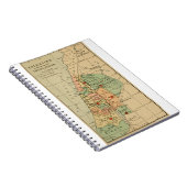 パレスチナの地図は1889年の12匹の種族で分かれました ノートブック (右側)