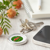 パレスチナの地図スイカのアラビア書道 キーホルダー (側面)