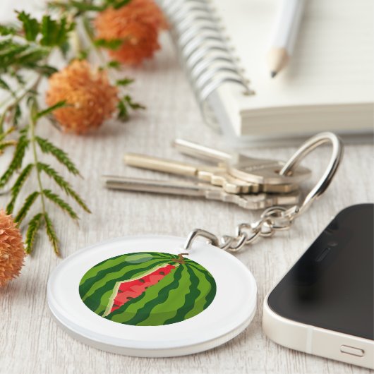 パレスチナの地図スイカのアラビア書道 キーホルダー (正面右)