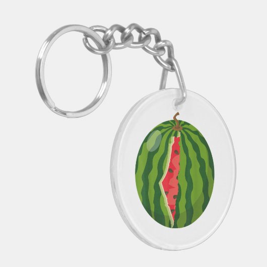 パレスチナの地図スイカのアラビア書道 キーホルダー (正面左)