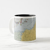 パレスチナの地図 ツートーンマグカップ (正面左)