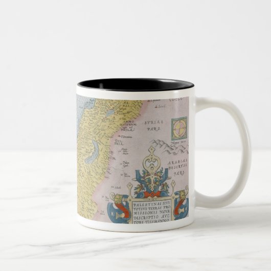 パレスチナの地図 ツートーンマグカップ (右)