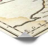 パレスチナの地図 ポスター (角)